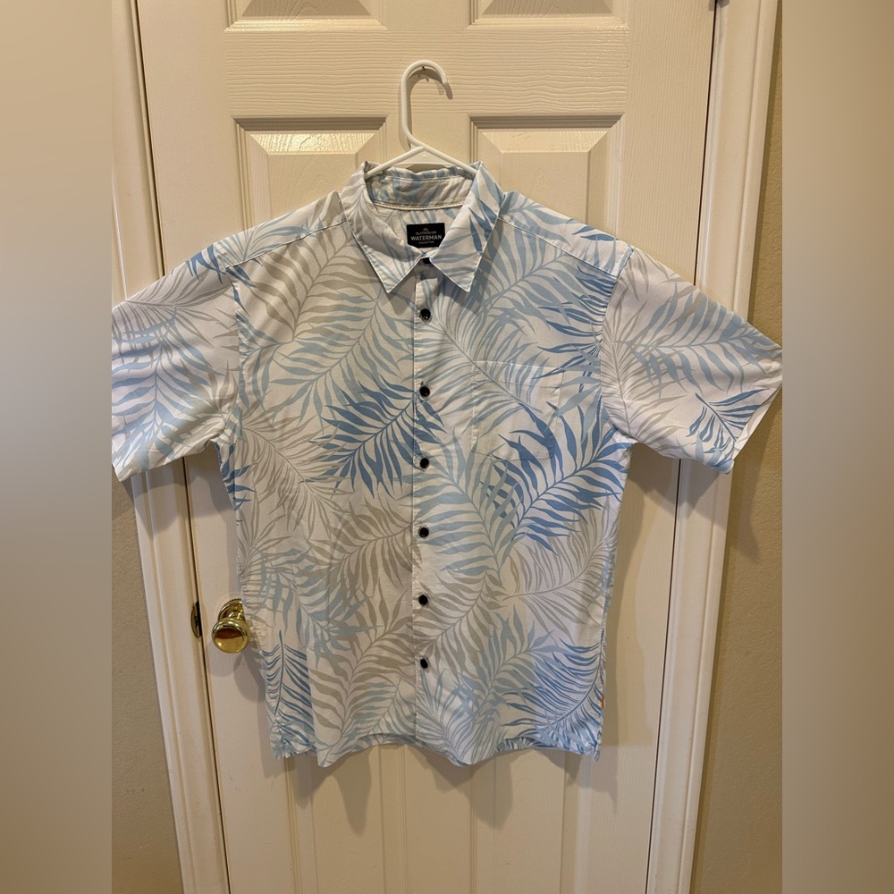 Quiksilver Waterman  collection Men's Tropical Leaf Print Shirt